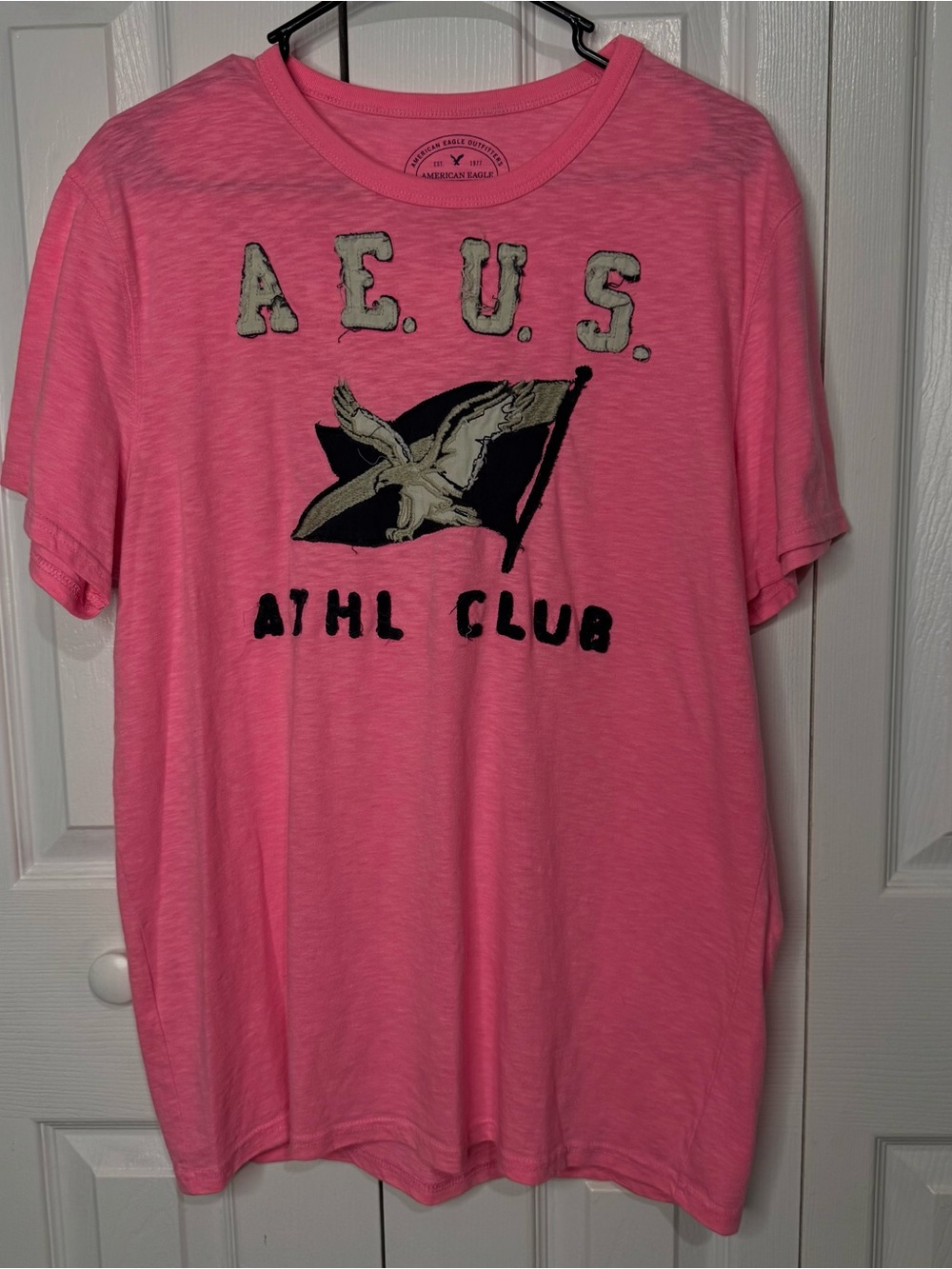 American Eagle Outfitters Hot Pink A.E.U.S. Athl Club Graphic Tee